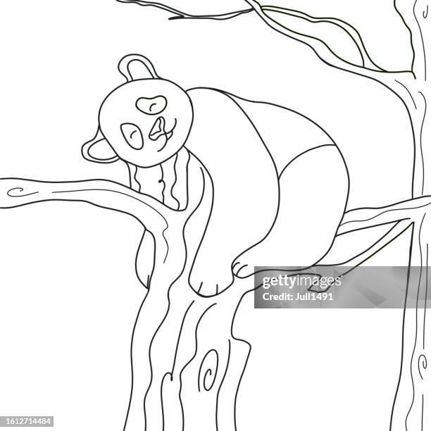 Panda Color Tree 84 Tree Coloring Page Stock Photos, High-Res Pictures, and Images ...