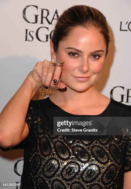 Actress Amanda Brooks arrives for the Los Angeles Premiere of " Grace Is Gone " at the Academy of Motion Picture Arts and Sciences on November 28,...