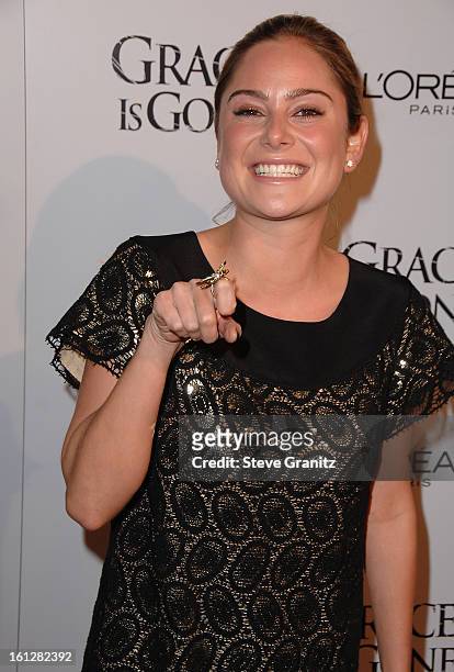 Actress Amanda Brooks arrives for the Los Angeles Premiere of " Grace Is Gone " at the Academy of Motion Picture Arts and Sciences on November 28,...