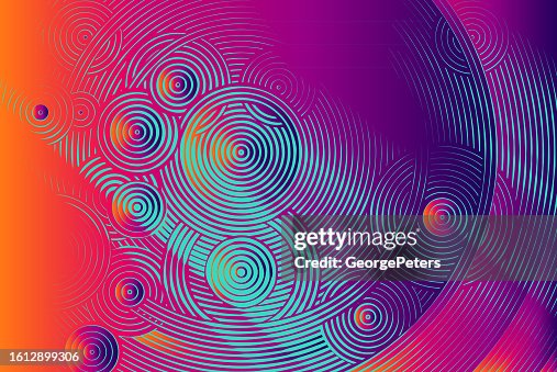 Multi-Colored Background with concentric circles and zoom effect Multi-Colored Background with concentric circles and zoom effect