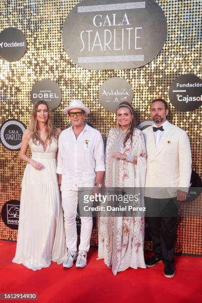 Nicole Kimpel, Antonio Banderas, Sandra Garcia-Sanjuan and Ignacio Maluquer attend Starlite Gala on August 13, 2023 in Marbella, Spain.