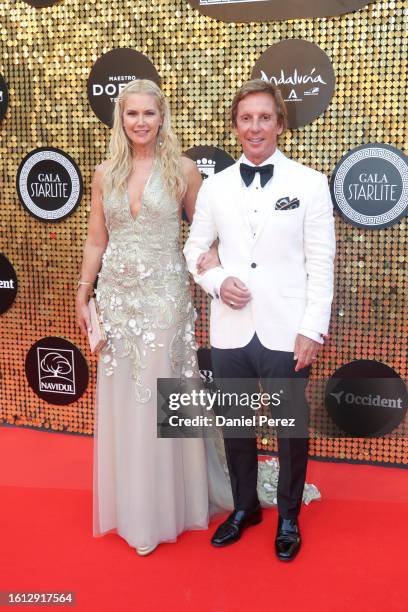 Argentinian model Valeria Mazza and her husband Alejandro Gravier attend Starlite Gala on August 13, 2023 in Marbella, Spain.