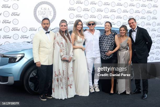 Ignacio Maluquer, Sandra Garcia-Sanjuan, Nicole Kimpel, Antonio Banderas and Maria Casado attend Starlite Gala on August 13, 2023 in Marbella, Spain.