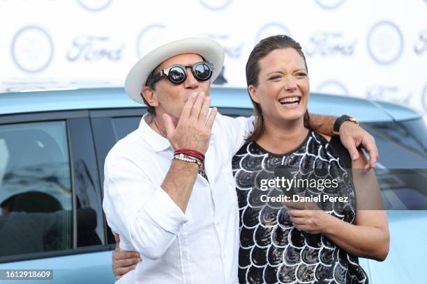 Antonio Banderas and Maria Casado attend Starlite Gala on August 13, 2023 in Marbella, Spain.
