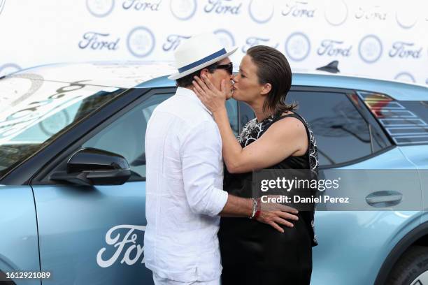 Antonio Banderas and Maria Casado attend Starlite Gala on August 13, 2023 in Marbella, Spain.