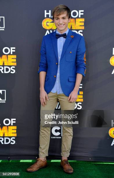 Lucas Cruikshank attends the Third Annual Hall of Game Awards hosted by Cartoon Network at Barker Hangar on February 9, 2013 in Santa Monica,...