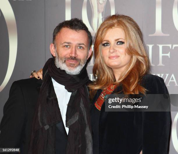 Tommy Tiernan and Yvonne McMahon attends the Irish Film and Television Awards at the Convention Centre Dublin on February 9, 2013 in Dublin, Ireland.