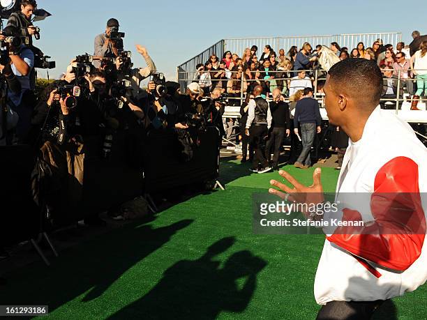 Co-Host Nick Cannon attends the Third Annual Hall of Game Awards hosted by Cartoon Network at Barker Hangar on February 9, 2013 in Santa Monica,...