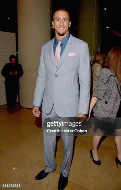 San Francisco 49ers quarterback Colin Kaepernick arrives at the 55th Annual GRAMMY Awards Pre-GRAMMY Gala and Salute to Industry Icons honoring L.A....