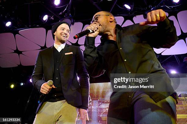 Musicians Justin Timberlake and Timbaland join mPowering Action, a global mobile youth movement at Grammy Week launch, featuring performances by...