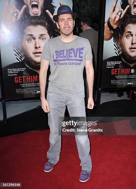 Perez Hilton attends the "Get Him To The Greek" Los Angeles Premiere at The Greek Theatre on May 25, 2010 in Los Angeles, California.