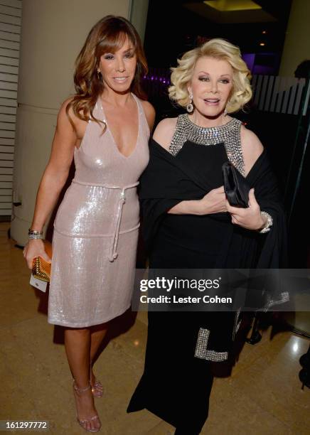 Television personalities Melissa Rivers and Joan Rivers arrive at the 55th Annual GRAMMY Awards Pre-GRAMMY Gala and Salute to Industry Icons honoring...