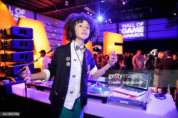 Fulano performs during the Third Annual Hall of Game Awards hosted by Cartoon Network at Barker Hangar on February 9, 2013 in Santa Monica,...