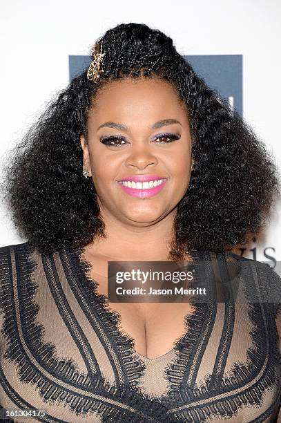 Singer Jill Scott arrives at Clive Davis & The Recording Academy's 2013 Pre-GRAMMY Gala and Salute to Industry Icons honoring Antonio "L.A." Reid at...