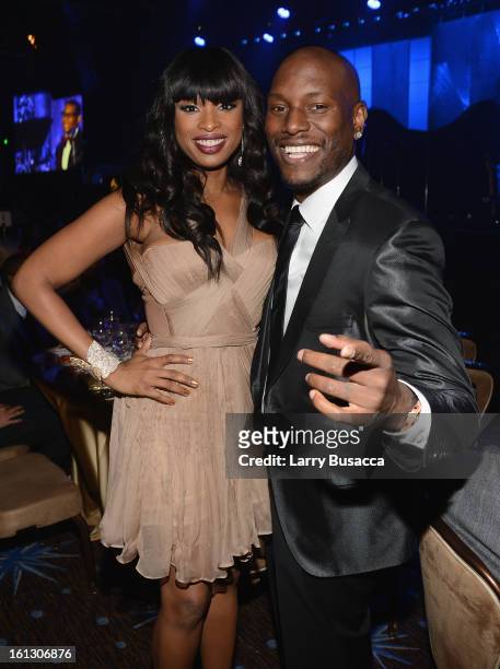 Singer/actress Jennifer Hudson and actor Tyrese Gibson attend the 55th Annual GRAMMY Awards Pre-GRAMMY Gala and Salute to Industry Icons honoring...
