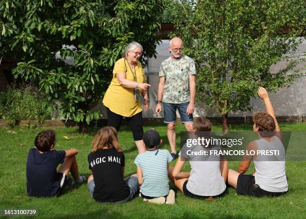 Anne and Marc Antoine, take care of children entrusted to them by the Nord' department as part of child welfare, in their house of Auchy-lez-Orchies,...