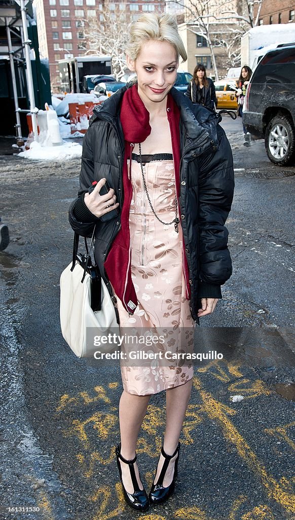 Celebrity Sightings - Fall 2013 Mercedes-Benz Fashion Week - February 9, 2013