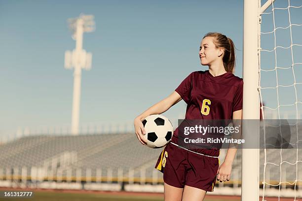 teenage soccer dreams - 15 girl stock pictures, royalty-free photos & images
