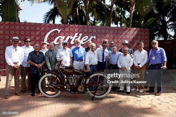 All the judges gather during the Pre Judging of the Cartier 'Travel With Style' Concours 2013 Opening at Taj Lands End on February 9, 2013 in Mumbai,...