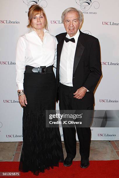 Screenwriters Diana Ossana , and Larry McMurtry attend the 25th Annual Scripter Awards at Edward L. Doheny Jr. Memorial Library at University of...