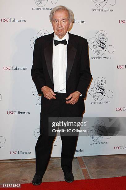 Screenwriter Larry McMurtry attends the 25th Annual Scripter Awards at Edward L. Doheny Jr. Memorial Library at University of Southern California on...