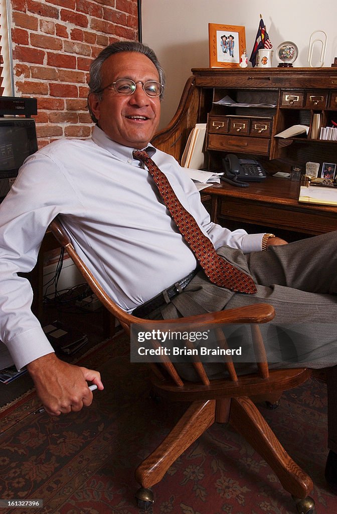 DENVER, CO, JULY 15, 2004 -- Democratic operative and Salazar campaign chairman,<cq> Mike Stratton,<cq> will be the point man for NM Governor Bill Richardson, the Boston Convention 2004 Chairman. He is photographed at his office in the Uptown neighborhood