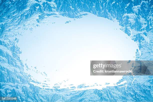 icy blue background - frosted glass stockfoto's en -beelden