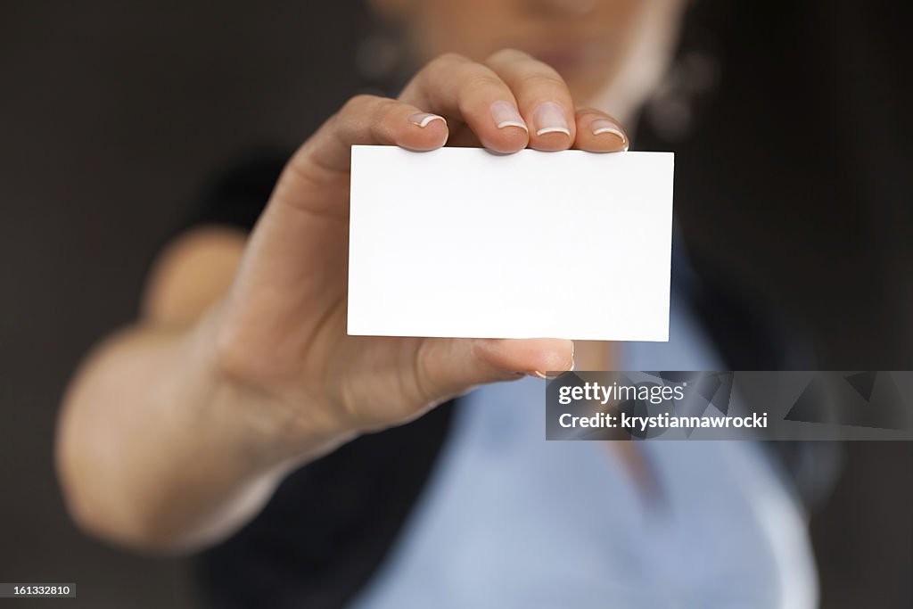 Cartão de visita em branco