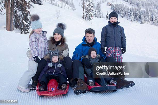 Crown Prince Frederik, Crown Princess Mary of Denmark and their children, Princess Josephine, Princess Isabella, Prince Christian and Prince Vincent...