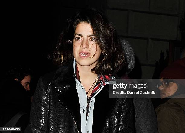 Leandra Medine seen leaving the Alexander Wang show on February 9, 2013 in New York City.