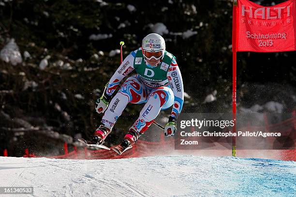 Marion Rolland of France wins the gold medal during the Audi FIS Alpine Ski World Championships Women's Downhill on February 10, 2013 in Schladming,...