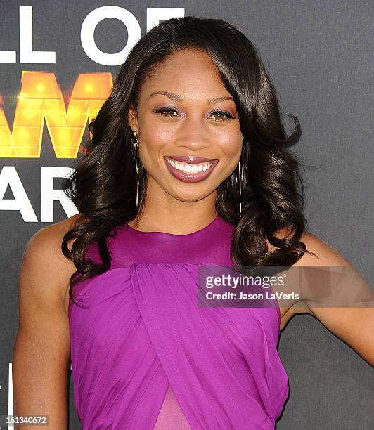 Allyson Felix attends the Cartoon Network 3rd annual Hall Of Game Awards at Barker Hangar on February 9, 2013 in Santa Monica, California.