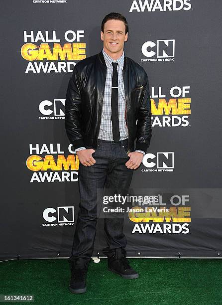 Olympic swimmer Ryan Lochte attends the Cartoon Network 3rd annual Hall Of Game Awards at Barker Hangar on February 9, 2013 in Santa Monica,...