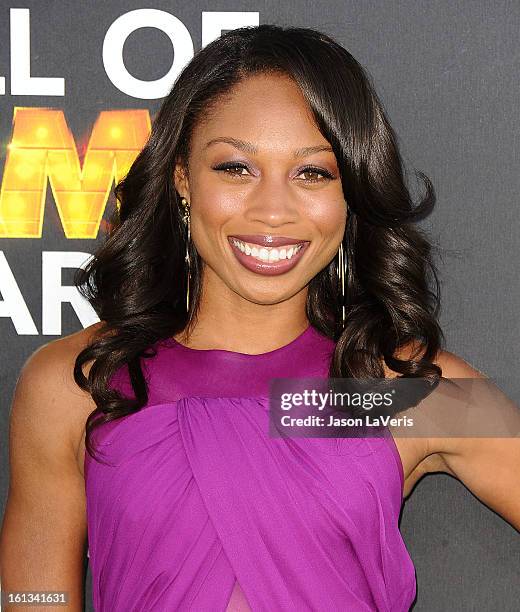 Allyson Felix attends the Cartoon Network 3rd annual Hall Of Game Awards at Barker Hangar on February 9, 2013 in Santa Monica, California.