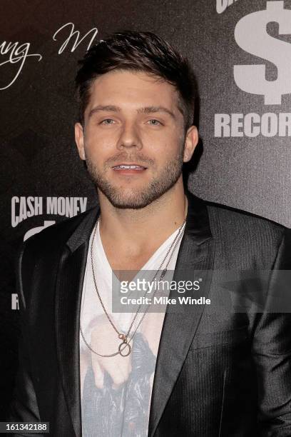 Chris Richardson arrives at the Cash Money Records 4th annual pre-GRAMMY Awards party on February 9, 2013 in West Hollywood, California.