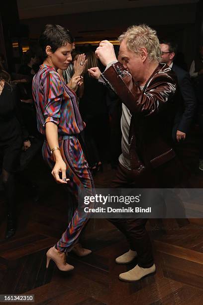 Jasmin Gerat and Uwe Ochsenknecht attend the Gala Star Night during the 63rd Berlinale International Film Festival at the Stue Hotel on February 9,...