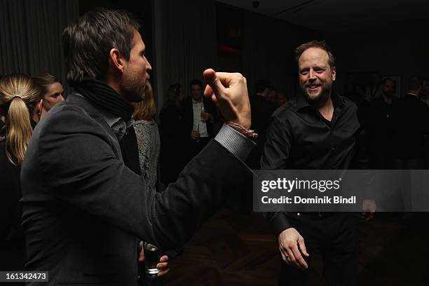 Andreas Tuerck and Smudo attend the Gala Star Night during the 63rd Berlinale International Film Festival at the Stue Hotel on February 9, 2013 in...