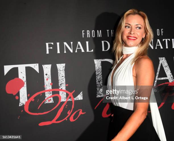 Kristanna Loken attend Screamfest's Presentation of A Screening Of "Til Death Do Us Part" held at TCL Chinese Theatre on August 02, 2023 in...