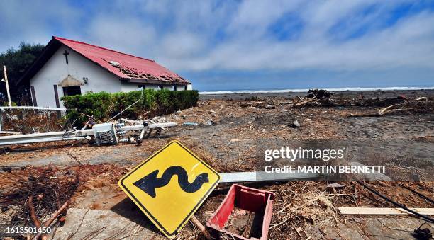 General view of Iloca, some 270 km South of Santiago on March 5, 2010. Three strong aftershocks shook central Chile early Friday, sending panicked...