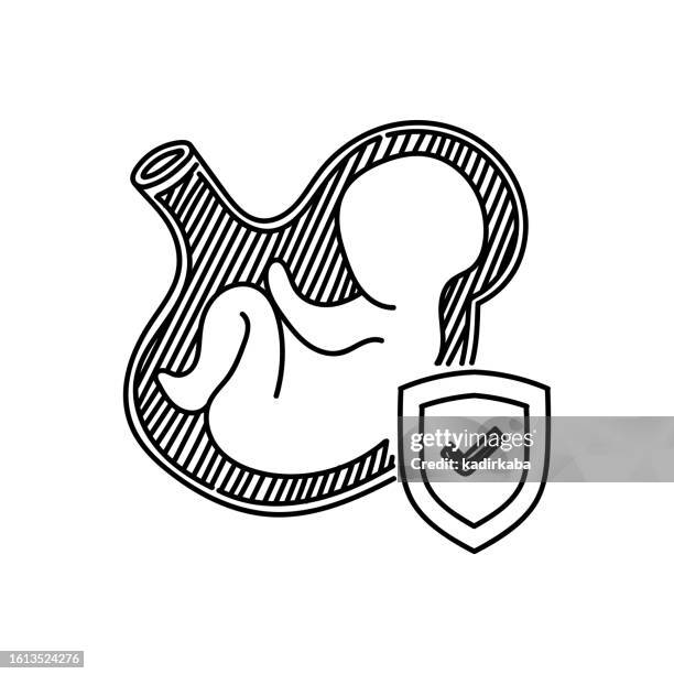 pregnancy insurance line icon, sketch design, pixel perfect, editable stroke. logo, sign, symbol. - flight delay stock illustrations