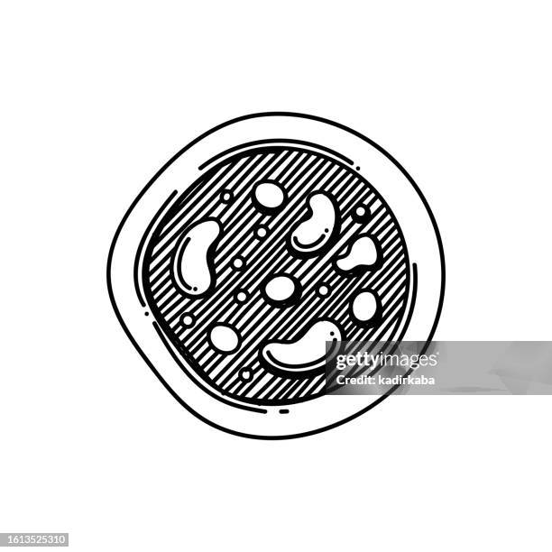 probiotic line icon, sketch design, pixel perfect, editable stroke. logo, sign, symbol. - microscope icon editable stock illustrations