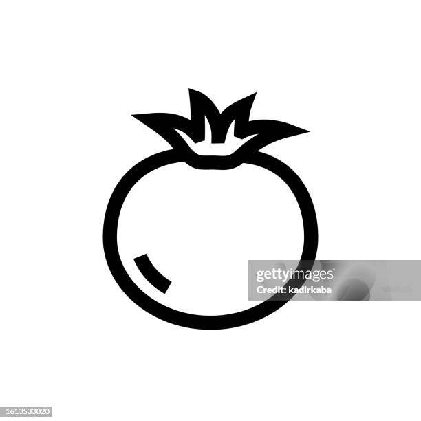 tomato line icon, design, pixel perfect, editable stroke. logo, sign, symbol. vegetable, freshness, fruits, organic. - ground ginger stock illustrations