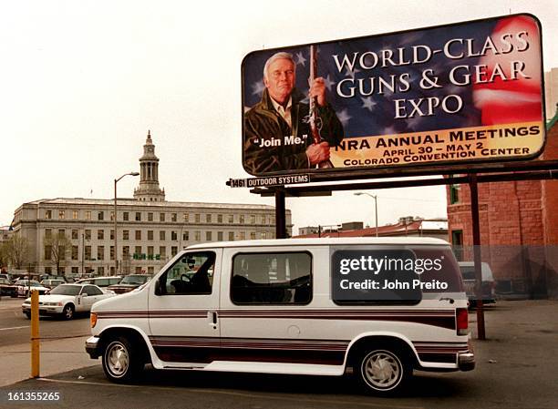 Between 14th & 15th & Court Place:' Billboard ' Story on how large the NRA is looming this year at the Legislature against backdrop of the NRA...