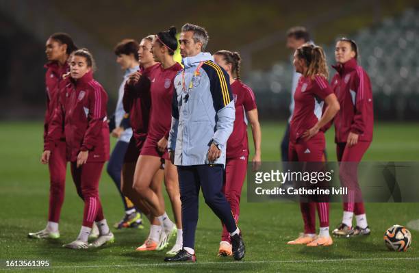 Jorge Vilda head coach of Spain during a Spain training session during the the FIFA Women's World Cup Australia & New Zealand 2023 at North Harbour...