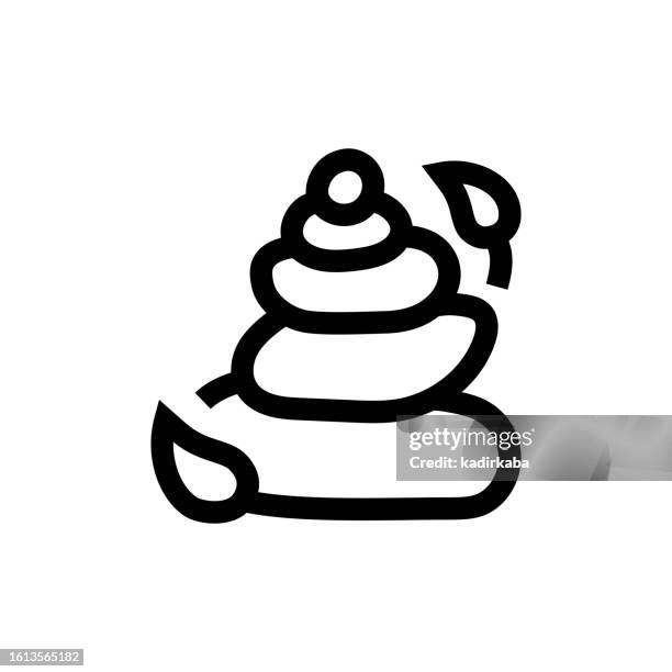 stone line icon, design, pixel perfect, editable stroke. logo, sign, symbol. spa elements. - face massage stock illustrations