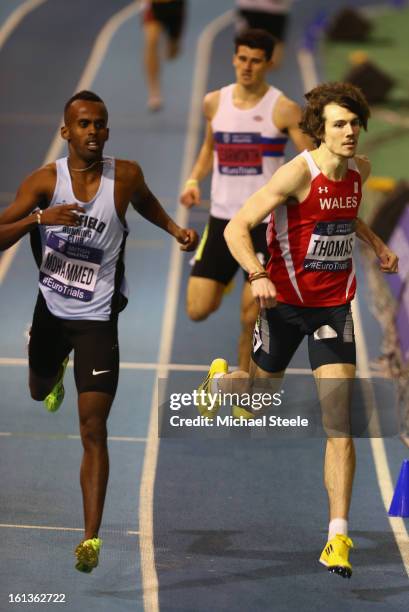 Joe Thomas pips Mukhtar Mohammed to the line to win the men's 800m final during day two of the British Athletics European Trials & UK Championship at...