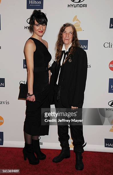 Singer/Musician Patti Smith and daughter Jesse Smith arrive at the The 55th Annual GRAMMY Awards - Pre-GRAMMY Gala And Salute To Industry Icons...