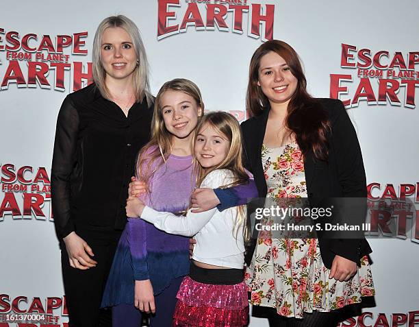 Alexa Gerasimovich and Ashley Gerasimovich and guests attend The Weinstein Company Hosts A Special Screening Of Escape From Planet Earth at Ziegfeld...