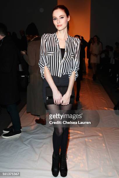 Alyssa Campanella attends the Lela Rose Fall 2013 fashion show during Mercedes-Benz Fashion Week at The Studio at Lincoln Center on February 10, 2013...