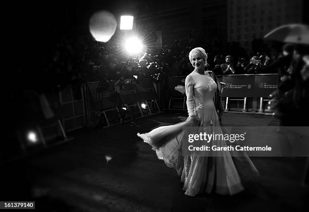 Helen Mirren attends the EE British Academy Film Awards at The Royal Opera House on February 10, 2013 in London, England.